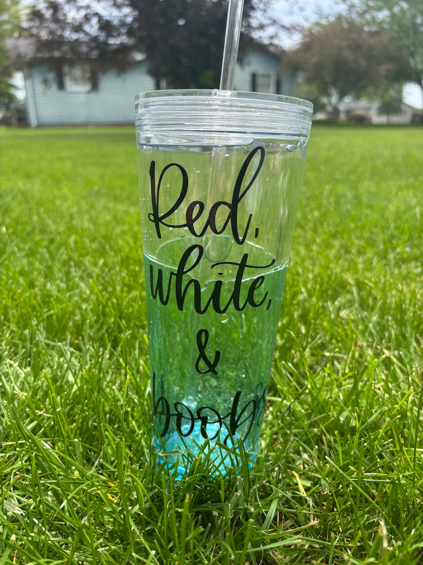 "Red White and Boobs" 24oz Tumbler