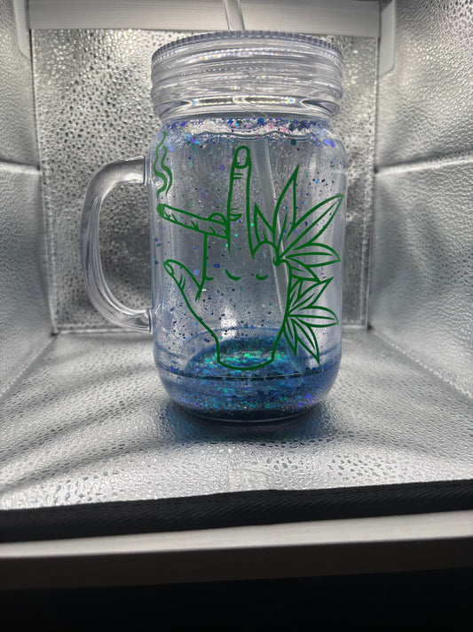 Mason Jar Style 16oz Tumbler